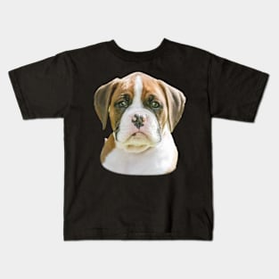 Flashy Fawn Boxer puppy Kids T-Shirt